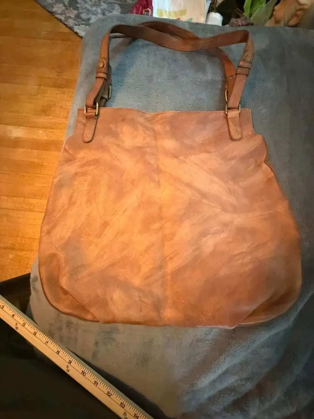 T-Shirt & Jeans Studded Faux Leather Hobo Shoulder Bag